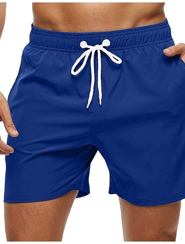 Herre Shorts Strandshorts Casual shorts Snørelukning Elastisk Talje Vanlig Komfort Åndbart Knælængde udendørs Ferie Strand Gade Stilfuld Grøn Sort