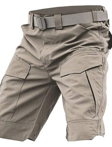  Homens Bermuda Cargo Shorts de Trilha Tecido Conforto Respirável Ao ar livre Diário Para Noite Moda Casual Preto Verde
