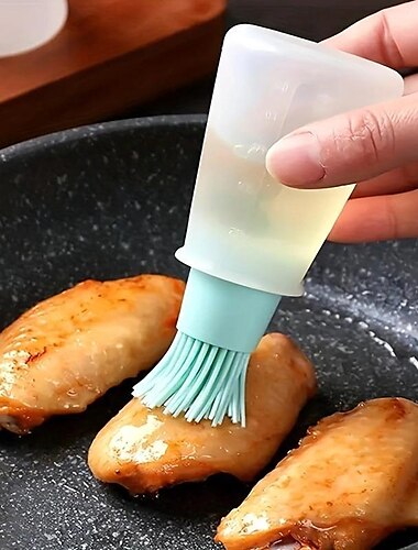  Портативная бутылка с силиконовым маслом с щеткой, масляные щетки для гриля, пластиковая кухонная бутылка для масла, кондитерская пластиковая бутылка для масла, щетка для барбекю на открытом воздухе