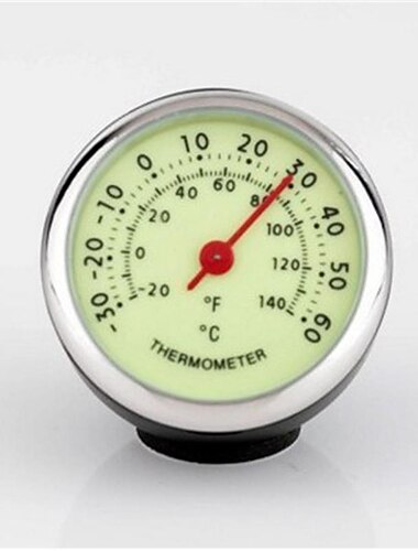  1pc Auto leuchtende Uhr Thermometer Hygrometer Auto Dekoration leuchtende Uhr Auto Quarzuhr Multifunktions-Auto-Innendekoration