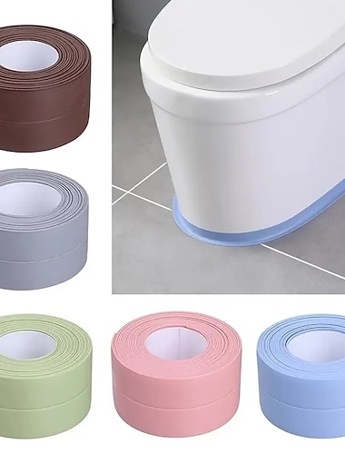  2 pezzi di nastro sigillante striscia in pvc nastro sigillante autoadesivo per lavello della cucina wc bagno doccia e vasca 2,2 cm * 3,2 m / 0,87 * 126 pollici