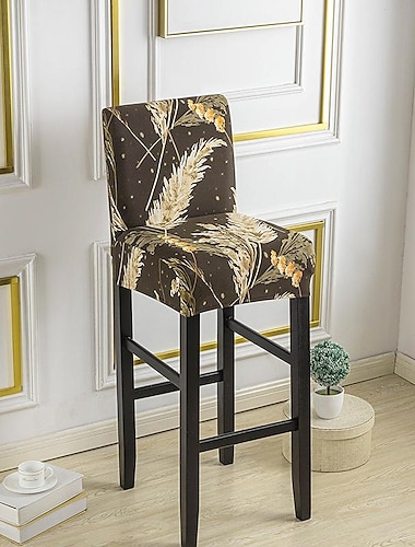  Funda elástica para taburete de bar, taburete para mostrador de pub, funda para silla para comedor, funda para asiento de muebles de café, protectores elásticos antideslizantes con fondo elástico