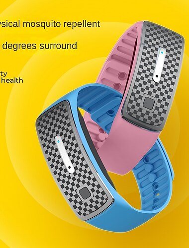  Pulsera Ultrasonica Antimosquitos M30 – Dispositivo Silicona Mudo de Larga Duración para Uso Exterior por Adultos y Niños