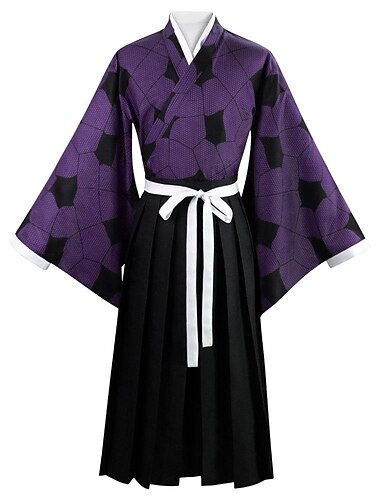  Kokushibou cosplaykostuums met tijdelijke tatoeages, Japanse anime cosplaykostuums, kimonopakken voor mannen en vrouwen.
