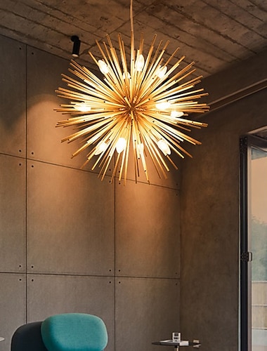  led kroonluchters vuurwerk 9/12-lights 50cm moderne gegalvaniseerde wereldbol kroonluchters led nordic style hanglampen woonkamer eetkamer g9 bulb base