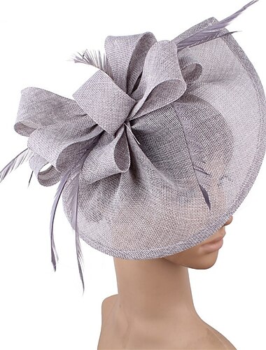  fascinators Tessuto Kentucky Derby Corsa di cavalli Elegante Retrò Con Piume Fiocco Copricapo Copricapo