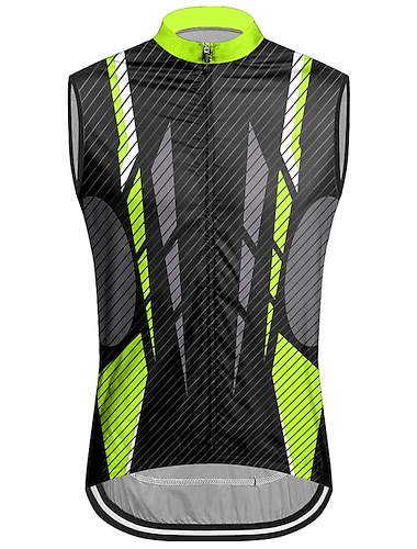  Hombre Chaleco de Ciclismo Maillot de Ciclismo Sin Mangas Bicicleta Chalecos Maillot Camiseta con 3 bolsillos traseros MTB Bicicleta Montaña Ciclismo Carretera Transpirable Secado rápido Dispersor de