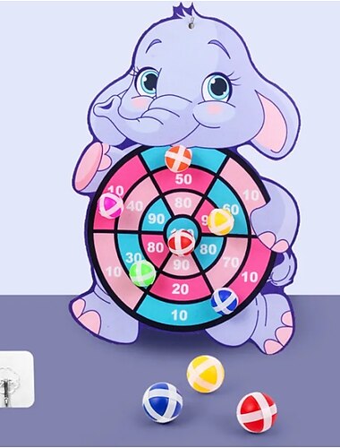 Kinder Cartoon Tier Dartscheibe Klebrige Kugel Kaninchen Familie interaktives pädagogisches Spielzeug Festival Geschenk für Weihnachtsgeschenke