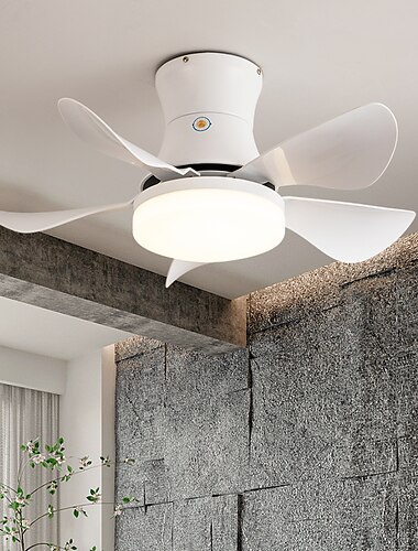  LED-Deckenventilatoren dimmbar mit Fernbedienung, 82 cm Unterputz-Deckenleuchte, Acryl-Lampenschirm, Kronleuchter, Schlafzimmer, Wohnzimmer