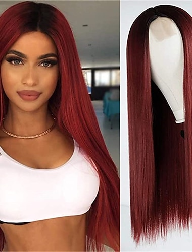  Barbiecore-Filmperücken, gerade, blonde Ombre-Perücken für Frauen, lange, gerade, blonde Perücke, kleiner Bereich, synthetische Ombre-Blondine-Perücke mit Spitzenfront, 76,2 cm, für Cosplay, tägliche
