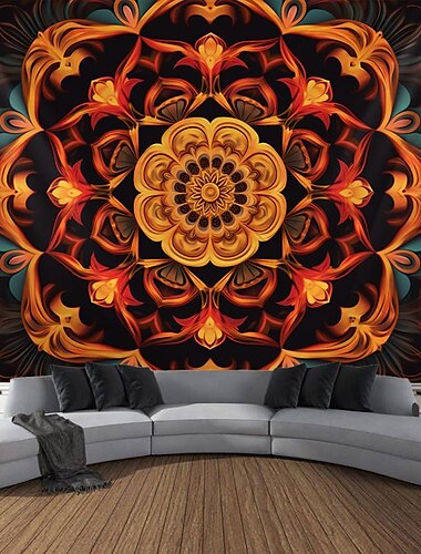  3D-Mandala-Bohemian-Hängeteppich, Wandkunst, großer Wandteppich, Wanddekoration, Fotografie, Hintergrund, Decke, Vorhang, Zuhause, Schlafzimmer, Wohnzimmer, Dekoration