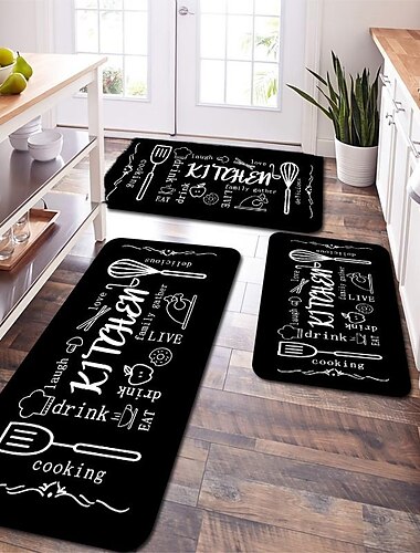  Modern Kitchen Rug Entrance Door Mat Decoration Living Room Rug Home Bedroom Bedside Corridor Floor Bathroom Non-Slip Floor Mat