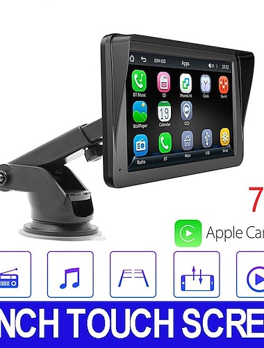  universale 7 pollici auto mp5 radio player lettore video portatile per wireless apple carplay android auto touch screen per bmw vw kia