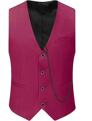  Retro Vintage Goldene Zwanziger 1920er Weste Ärmellos Der große Gatsby Gentleman Gangster Schnalle Einfarbig Herren Halloween Karneval Maskerade Hochzeit Hochzeitsgast Halloween Erwachsene Weste