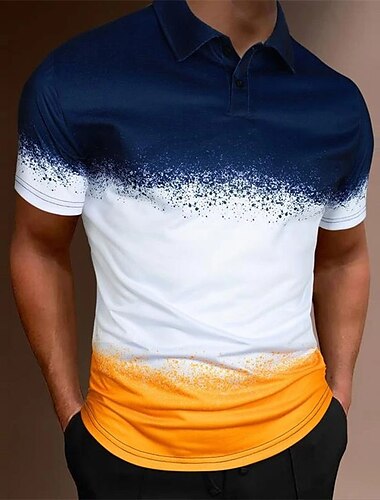  Męskie Graficzny Hawajskie koszulki polo Koszula golfowa Krótki rękaw Koszulki polo Koszule z kołnierzykiem Codzienny Stroje plażowe Ubrania wakacyjne Ubrania tropikalne Stroje na imprezę Guziki Druk