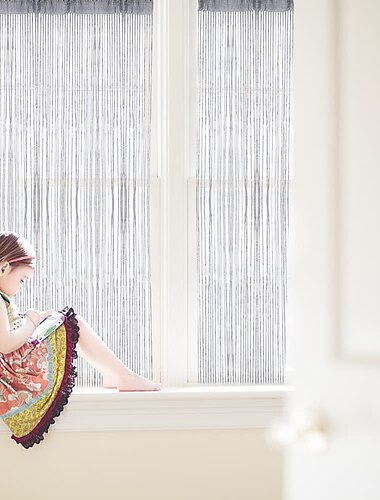  String gordijnen sparkle deur gordijn vliegen gordijn staaf zak, gordijnen panel divider raam deur hor voor deur muur en raamdecoratie, 100*200 cm