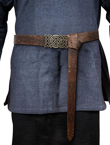  Retro Antiguo Punk y gótico Medieval Traje de cosplay Baile de Máscaras Cinturón Feria del Renacimiento Guerrero Caballero Vikingo Hombre Mujer Unisexo Celta Vikingo Víspera de Todos los Santos