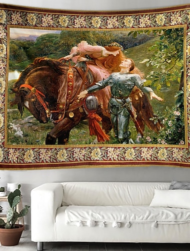  viktoriansk stil målning hängande gobeläng väggkonst stor gobeläng väggmålning dekor fotografi bakgrund filt gardin hem sovrum vardagsrum dekoration