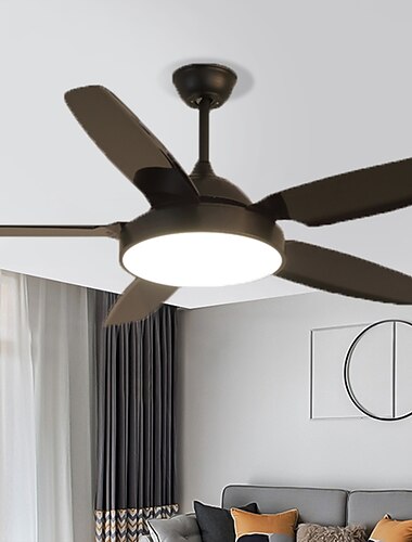  takfläkt med lampor 42" dimbar led 3 färg 6 hastigheter timing vändbara blad med fjärrkontroll, hushållsfläkt ljuskrona, låg profil infälld takfläkt inomhus