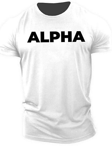  Herren Buchstabe Grafikdrucke T Shirt Grafischen T-Shirt 100% Baumwolle Kurzarm Grafik Hemd Heather Grey Weiß Rote Bequemes T-Shirt Outdoor Straße Modedesigner-Kleidung