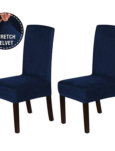  eetkamerstoel hoes stretch stoel hoes fluweel zacht effen effen kleur duurzame wasbare meubelbeschermer voor eetkamer feest