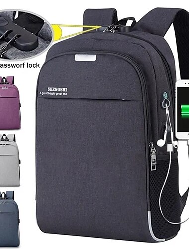  Mochila multifuncional à prova d'água de carregamento usb para laptop de negócios, homens e mulheres, mochila anti-roubo de viagem, mochila escolar, presente de volta às aulas