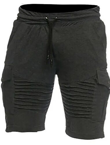  Bărbați Pantaloni scurți de vară Pantaloni scurți casual Rid Picior Simplu Confort Respirabil În aer liber Zilnic Ieșire Modă Casual Negru Alb