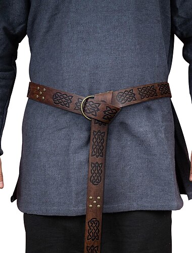  Retro vintage Punk & Gothic Middeleeuws Cosplay kostuum Gemaskerd Bal Ceintuur Krijger Ridder Viking Keltische ridder Ranger Kostuum Voor heren Dames Keltisch Viking Halloween Carnaval Maskerade