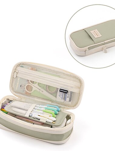  Multifunktionale Kosmetiktasche, Makronen-Motiv, großes Fassungsvermögen, doppellagiges Canvas-Federmäppchen, Reise-Aufbewahrungstasche, Schulbedarf, Geschenk zum Schulanfang