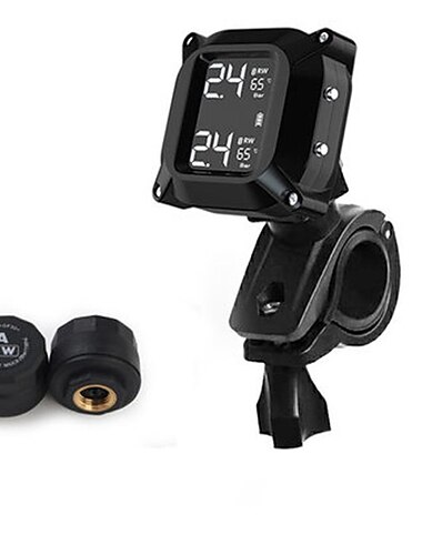  Motorrad-TPMS-Motorreifendruck-Reifentemperaturüberwachungsalarmsystem mit 2 externen Sensoren