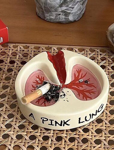  Rosa Lungenaschenbecher – Lungenaschenbecher – einzigartiger, kreativer bunter Harzaschenbecher für Männer, Frauen, Vatertag, Tischdekoration, ausgefallenes Geschenk