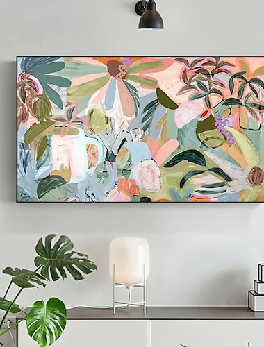  Peinture à l'huile faite à la main toile art mural décoration fleur abstraite moderne pour la décoration intérieure roulé sans cadre peinture non étirée