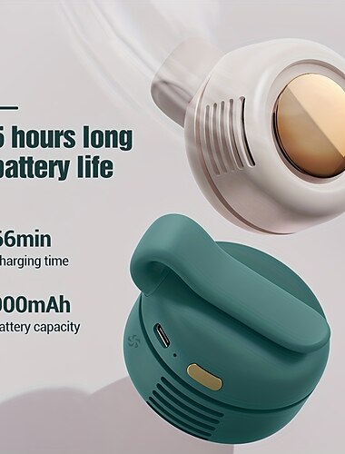  Вентилятор на шее с регулируемым шнурком – USB перезаряжаемый вентилятор без рук с 3 скоростями охлаждения для использования на улице