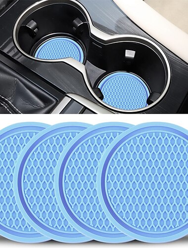  4pack auto cup coaster auto bekerhouder insert onderzetters siliconen antislip drinkwagen cup mat universele auto-interieuraccessoires
