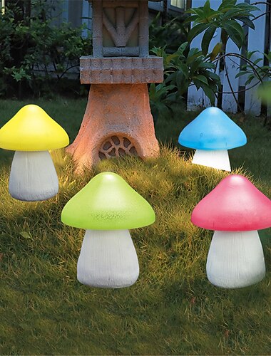  solar led lichtgevende grote paddestoel licht hars kleur veranderende tuin gazon licht decoratief licht landschap licht