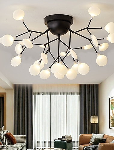  LED-Deckenleuchten, Sputnik-Design, 27/36-Licht, Kronleuchter, Pendelleuchte, Metall, Glas, moderner Stil, Wohnzimmer, Schlafzimmer, Esszimmer, 110–240 V