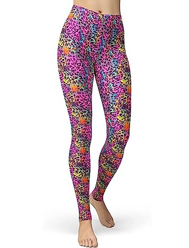  Retro Vintage 1980er Leggins Damen Kostüm Jahrgang Cosplay Casual Hosen Schlager Outfit