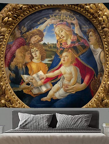  Sandro botticelli висит гобелен настенное искусство большой гобелен фреска декор фотография фон одеяло занавес дома спальня гостиная украшение