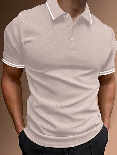  Herren Poloshirt Golfhemd Arbeit Casual Kargen Kurzarm Modisch Basic Glatt Taste Sommer Regular Fit Schwarz Weiß Hellgrün Rosa Marineblau Orange Poloshirt