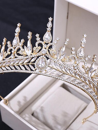  高級バロッククリスタルブライダルティアララインストーンクラウンブライダル王冠結婚式のヘアアクセサリー女性のファッションジュエリー