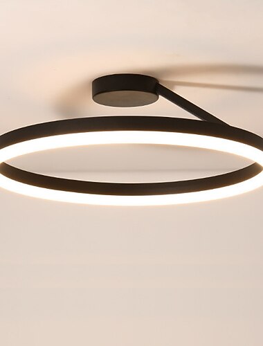  oświetlenie sufitowe led 19,5" 1-punktowy pierścień świetlny w kształcie okręgu możliwość przyciemniania aluminiowe wykończenia malowane luksusowy nowoczesny styl jadalnia lampy wiszące do sypialni