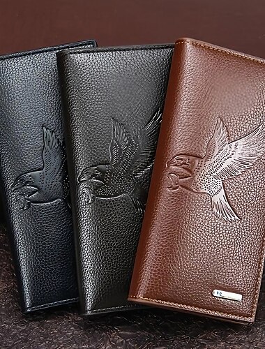  Regali per la Festa del Papà per papà nuovo portafoglio lungo per uomini borsa alla moda con fibbia magnetica portafoglio con grande capacità e slot per più carte
