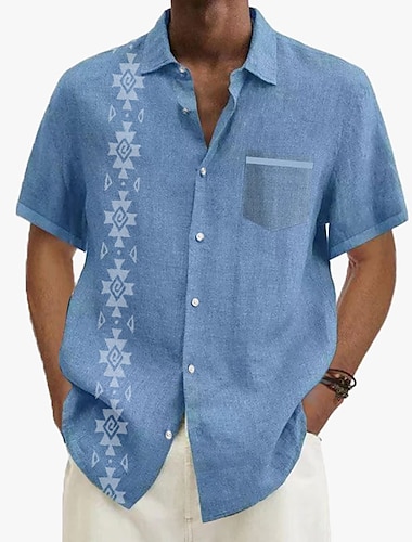  koszula męska letnia koszula hawajska koszula graficzna koszula aloha kwiatowy ścielenie khaki + khaki czarny jasnozielony granatowy błękit królewski druk 3d na zewnątrz ulica z krótkim rękawem druk