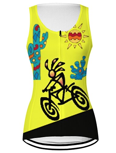  Mujer Chaleco de Ciclismo Maillot de Ciclismo Sin Mangas Bicicleta Chalecos Maillot Camiseta con 3 bolsillos traseros MTB Bicicleta Montaña Ciclismo Carretera Transpirable Secado rápido Dispersor de