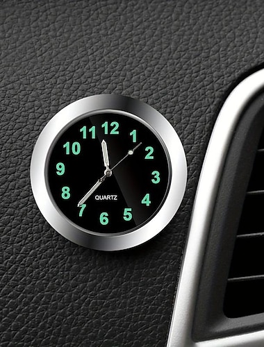  Reloj de coche luminoso automóviles internos mini reloj digital mecánico relojes de cuarzo adorno automático accesorios de coche
