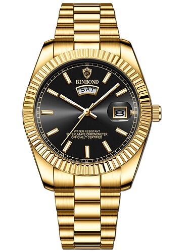  Relógio Quartz Masculino Luxuoso Grande Mostrador Moda Negócios Luminosa Calendário À Prova D'Água Relógio de Liga