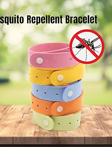  Pulsera repelente de mosquitos – Pulsera de citronela para niños y adultos pulsera segura para insectos para camping y uso al aire libre (1 paquete)