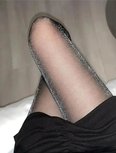  Mulheres Meia calça Presente Diário Feriado Côr Sólida Poliéster Fibras Acrilicas Sensual Casual Formação de perna Casual / Diário 1 par
