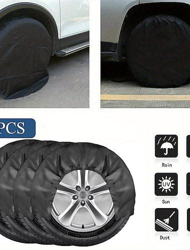  Vodotěsné kryty pneumatik po 4 baleních chrání kola vašeho karavanu karavanu před korozí!