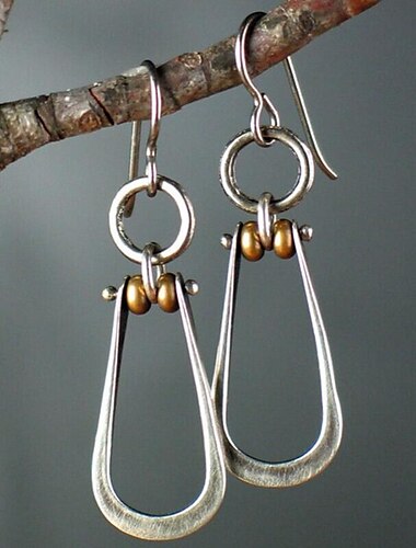  kvinders øreringe retro dyrebare personlige simple øreringe smykker sølv til efterårs bryllupsfest 1 par
